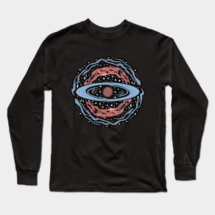 Black Hole Space Artwork Long Sleeve T-Shirt